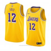Maglia Los Angeles Lakers Channing Frye #12 Icon 2018-19 Giallo