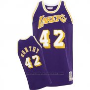 Maglia Los Angeles Lakers James Worthy #42 Retro Viola