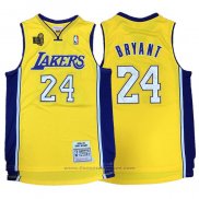 Maglia Los Angeles Lakers Kobe Bryant #24 2009-10 Finals Giallo
