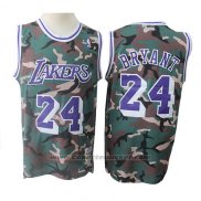 Maglia Los Angeles Lakers Kobe Bryant #24 Camuffamento Verde