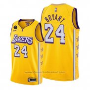 Maglia Los Angeles Lakers Kobe Bryant #24 Citta 2019-20 Giallo