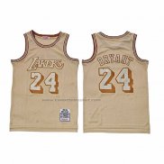 Maglia Los Angeles Lakers Kobe Bryant No 24 Mitchell & Ness 2007-08 Giallo
