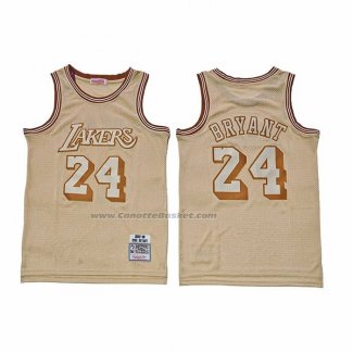 Maglia Los Angeles Lakers Kobe Bryant No 24 Mitchell & Ness 2007-08 Giallo