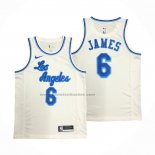 Maglia Los Angeles Lakers LeBron James NO 6 Classic 2019-20 Bianco