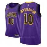 Maglia Los Angeles Lakers Sviatoslav Mykhailiuk #10 Citta 2018 Viola