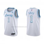 Maglia Los Angeles Lakers Trevor Ariza NO 1 Citta 2021-22 Bianco