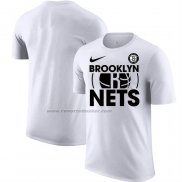 Maglia Manica Corta Brooklyn Nets Bianco
