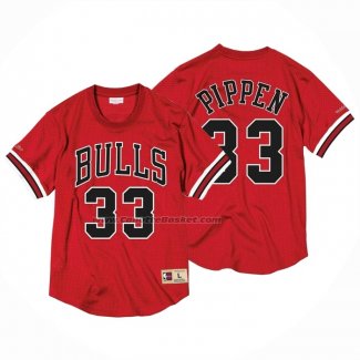 Maglia Manica Corta Chicago Bulls Scottie Pippen NO 33 Rosso