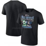 Maglia Manica Corta Dallas Boston Celtics Vs Dallas Mavericks 2024 NBA Finals Nero