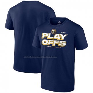 Maglia Manica Corta Denver Nuggets 2023 NBA Playoffs Blu