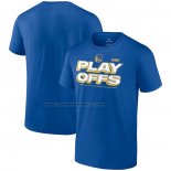 Maglia Manica Corta Golden State Warriors 2023 NBA Playoffs Blu