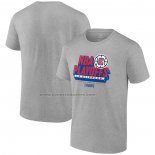 Maglia Manica Corta Los Angeles Clippers 2024 NBA Playoffs Grigio