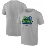 Maglia Manica Corta Minnesota Timberwolves 2024 NBA Playoffs Grigio