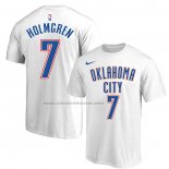 Maglia Manica Corta Oklahoma City Thunder Chet Holmgren Bianco