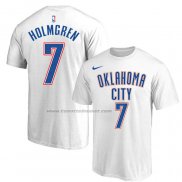 Maglia Manica Corta Oklahoma City Thunder Chet Holmgren Bianco