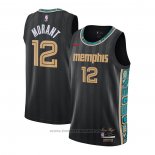 Maglia Memphis Grizzlies Ja Morant #12 Citta 2020-21 Nero