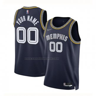 Maglia Memphis Grizzlies Personalizzate Citta 2021-22 Blu