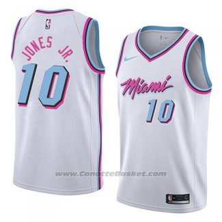 Maglia Miami Heat Derrick Jones Jr. #10 Citta 2018 Bianco