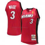 Maglia Miami Heat Dwyane Wade #3 Mitchell & Ness 2005-06 Autentico Rosso