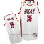 Maglia Miami Heat Dwyane Wade #3 Retro Bianco