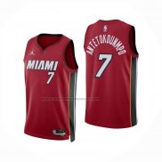Maglia Miami Heat Giannis Antetokounmpo No 7 Statement Rosso