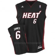 Maglia Miami Heat Lebron James #6 Nero