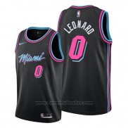 Maglia Miami Heat Meyers Leonard #0 Citta Nero