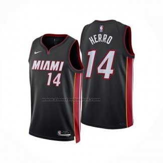 Maglia Miami Heat Tyler Herro No 14 Icon 2024-25 Nero