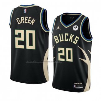 Maglia Milwaukee Bucks A.c. Green #20 Statement 2022-23 Nero