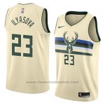Maglia Milwaukee Bucks Ersan Ilyasova #23 Citta 2018 Crema