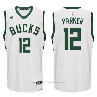 Maglia Milwaukee Bucks Jabari Parker #12 Bianco