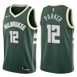 Maglia Milwaukee Bucks Jabari Parker #12 Motorcycles Harlry 2017-18 Verde