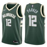 Maglia Milwaukee Bucks Jabari Parker #12 Motorcycles Harlry 2017-18 Verde