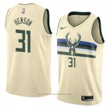 Maglia Milwaukee Bucks John Henson #31 Citta 2018 Crema