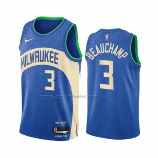 Maglia Milwaukee Bucks Marjon Beauchamp #3 Citta 2023-24 Blu