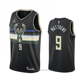 Maglia Milwaukee Bucks Wesley Matthews #9 Statement 2020-21 Nero