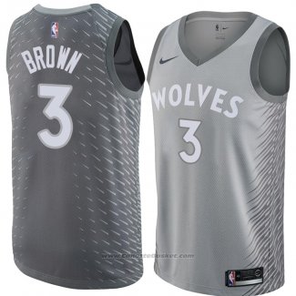 Maglia Minnesota Timberwolves Anthony Marrone #3 Citta 2018 Grigio