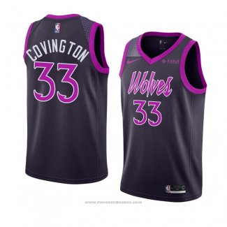 Maglia Minnesota Timberwolves Robert Covington #33 Citta 2018-19 Viola