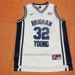Maglia NCAA Brigham Young University Jimmer Fredette #32 Bianco