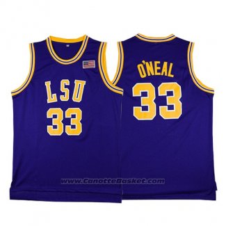 Maglia NCAA LSU Tigers Shaquille O'Neal #33 Retro Viola