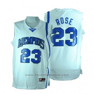 Maglia NCAA Memphis Tigers Derrick Rose #23 Bianco