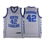 Maglia NCAA North Carolina Tar Heels Jerry Stackhouse #42 Bianco