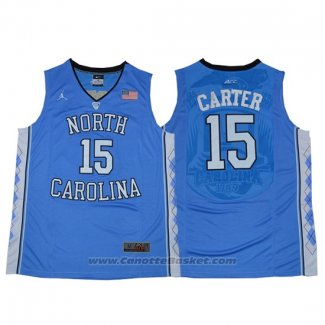 Maglia NCAA North Carolina Tar Heels Vince Carter #15 Blu