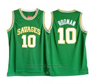 Maglia NCAA Oklahoma State Savages Dennis Rodman #10 Verde