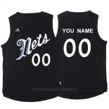 Maglia Natale 2016 Brooklyn Nets Adidas Personalizzate Nero