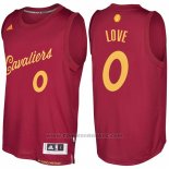 Maglia Natale 2016 Cleveland Cavaliers Kevin Love #0 Rosso