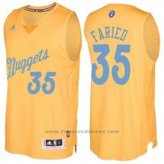 Maglia Natale 2016 Denver Nuggets Kenneth Faried #35 Or
