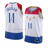 Maglia New Orleans Pelicans Brandon Ingram NO 14 Citta 2020-21 Bianco