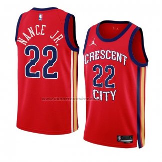Maglia New Orleans Pelicans Larry Nance JR #22 Statement 2023-24 Rosso