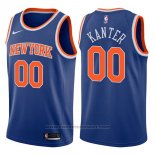 Maglia New York Knicks Enes Kanter #00 Icon 2017-18 Blu